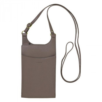ショルダーストラップ付きスマホポーチ La glace Lサイズ Taupe SP-LG02-L