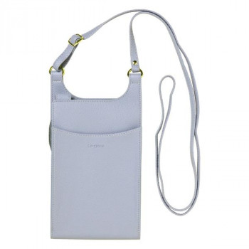 ショルダーストラップ付きスマホポーチ La glace Lサイズ Smoke Blue SP-LG04-L