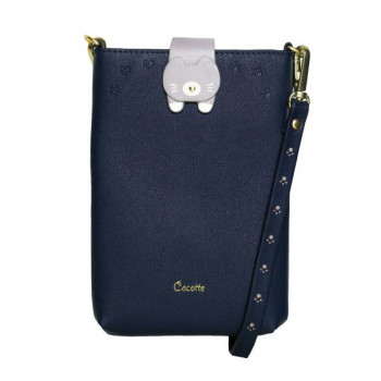 ショルダーストラップ付きスマホポーチ Cocotte Navy SP-COT06