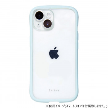 iPhone15専用背面型ケース Chrome-CLEAR Mint iP23-61-CHC03