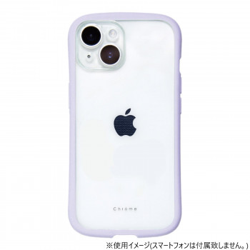 iPhone15専用背面型ケース Chrome-CLEAR Lavender iP23-61-CHC04