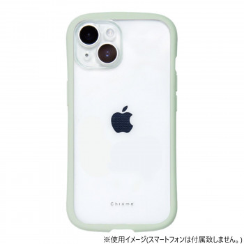 iPhone15専用背面型ケース Chrome-CLEAR Pistachio iP23-61-CHC09
