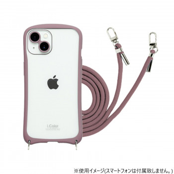 iPhone15/14兼用背面型ケース i.Color Cacao iP23-61-ICSH05