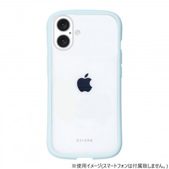 iPhone16専用背面型ケース Chrome-CLEAR Mint iP24-61-CHC03