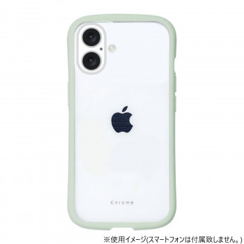 iPhone16専用背面型ケース Chrome-CLEAR Pistachio iP24-61-CHC09