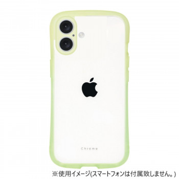 iPhone16専用背面型ケース Chrome-gradation Leaf Green iP24-61-CHCG03