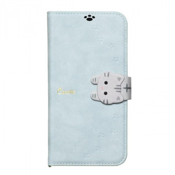 iPhone16専用手帳型ケース New Cocotte Blue Gray iP24-61-COT09