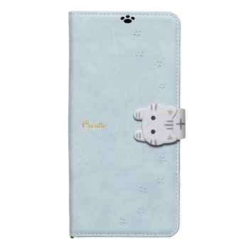 AQUOS wish4専用手帳型ケース New Cocotte Blue Gray AQW4-COT09