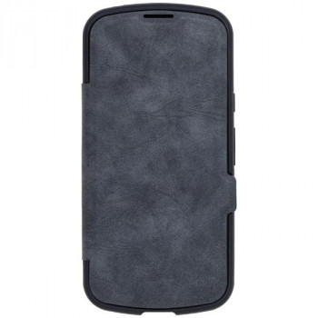 iPhone16e専用背面手帳型ケース Chrome-NATURAL Black iP24SP-CHN02
