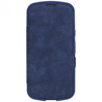 iPhone16e専用背面手帳型ケース Chrome-NATURAL Blue iP24SP-CHN08