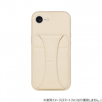 iPhone16e専用背面型ケース NICOLA Ecru iP24SP-NIC01