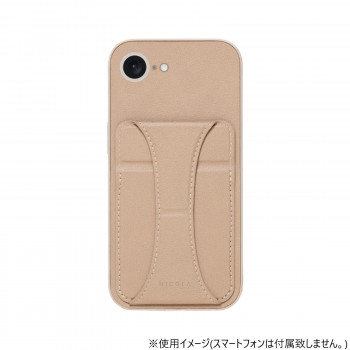 iPhone16e専用背面型ケース NICOLA Brown iP24SP-NIC04