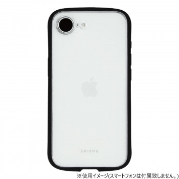 iPhone16e専用背面型ケース Chrome-CLEAR Black iP24SP-CHC02