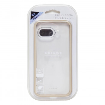 GooglePixel9a専用背面型ケース Chrome-CLEAR Beige GP9a-CHC07