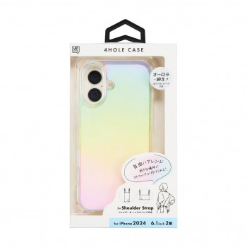 4ホールケース iPhone16対応 オーロラ i38FiJS03