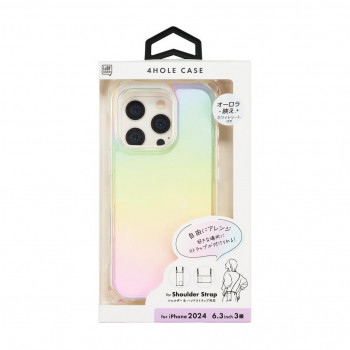 4ホールケース iPhone16pro対応 オーロラ i38RiJS03
