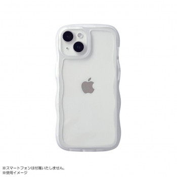 iPhone15/14/13対応ケース ウェーブフレーム クリア i37FiJS17