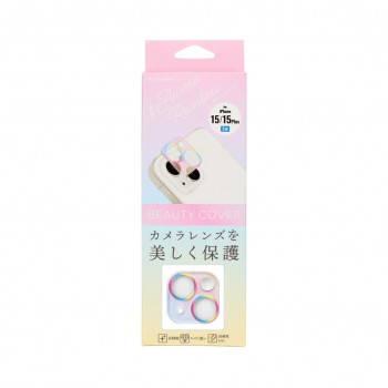ビューティーカバー iPhone15/15Plus(2眼) オーロラレインボー i37FCBC05