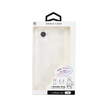 4ホールケース iPhone16e(1眼)対応 クリア i38EiJS04