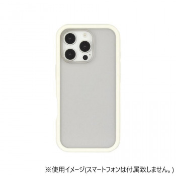 iPhone16 Pro対応 プランプフレームケース アイボリー GMD-24IV