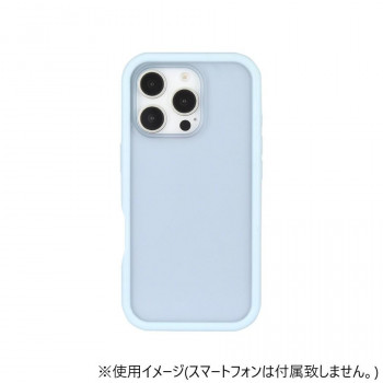 iPhone16 Pro対応 プランプフレームケース ライトブルー GMD-24LBL