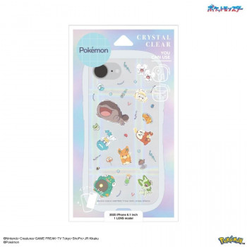 ポケットモンスター iPhone16e対応 クリスタルクリアケース パルデア地方 POKE-980B