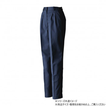 桑和 4220 レディースツータックスラックス Lサイズ ネイビー(1)