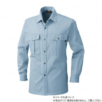 桑和 5335 長袖シャツ Mサイズ モスグリーン(107)
