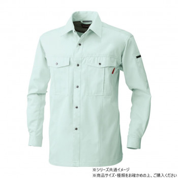 桑和 6115 長袖シャツ 3Lサイズ モスグリーン(107)