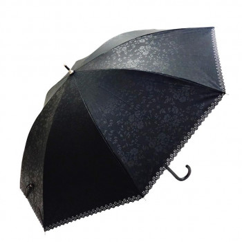 藤田屋 晴雨兼用長傘ジャンプ 58cm エンボス　ヒートカット 小花 SJ-2254