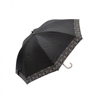 藤田屋 晴雨兼用長傘ショート 50cm フラワー×ドット  SS-1813