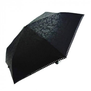 藤田屋 晴雨兼用折りたたみ傘 50cm エンボス　ヒートカット バラ M-0202-H