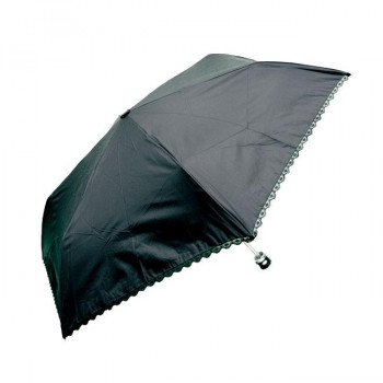 藤田屋 晴雨兼用折りたたみ傘 50cm SM　無地　レース　  SM-1308