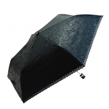 藤田屋 晴雨兼用折りたたみ傘 50cm エンボス　ヒートカット バラ SM-2254