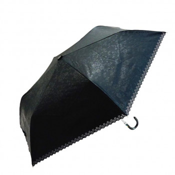 藤田屋 晴雨兼用折りたたみ傘 50cm エンボス　ヒートカット 小花 SMM-2254
