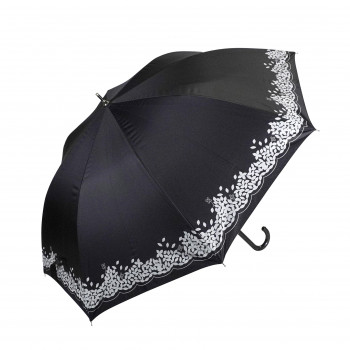 藤田屋 晴雨兼用長傘ジャンプ  58cm 晴雨兼用ジャンプ クローバー ブラック SJ-2552(KT)