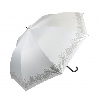 藤田屋 晴雨兼用長傘ジャンプ  58cm 晴雨兼用ジャンプ クローバー ホワイト SJ-2552(KT)