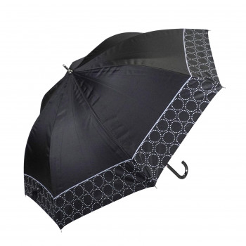 藤田屋 晴雨兼用長傘ジャンプ  58cm 晴雨兼用ジャンプ サークル ブラック SJ-2555(KT)