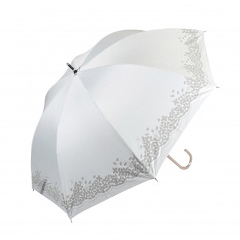 藤田屋 晴雨兼用長傘ショート  50cm 晴雨兼用ショート クローバー ホワイト SS-2552(KT)