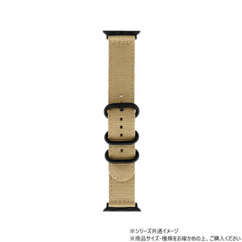 Apple Watch バンド CORVIN 3バックルナイロンバンド ベージュ LN-AW41B38BG
