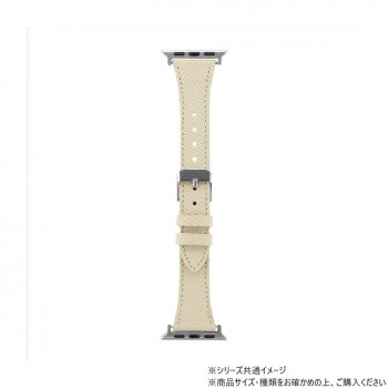 Apple Watch バンド CORVIN シュリンクレザーバンド アイボリー LN-AW41B41IV