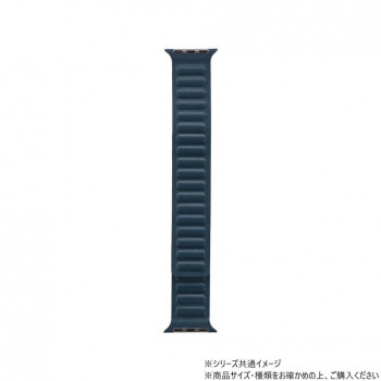 Apple Watch バンド CORVIN レザー風マグネットバンド ネイビー LN-AW49B21NV