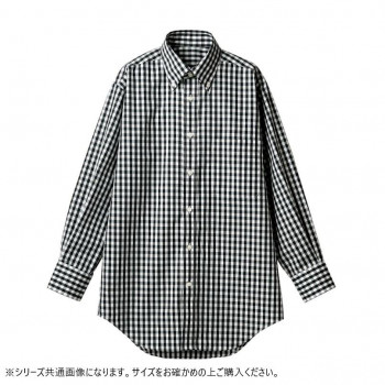 住商モンブラン シャツ 兼用 長袖 黒チェック CG2503-1-L Lサイズ