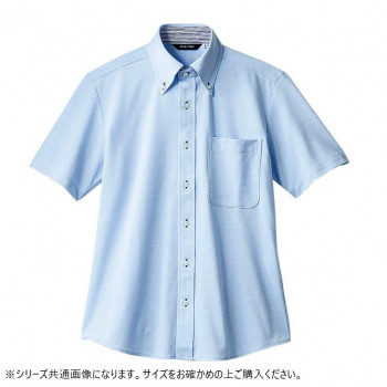 住商モンブラン ニットシャツ 兼用 半袖 ブルー ZK2712-4CB-L Lサイズ