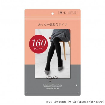 グローバル・ジャパン あったか裏起毛タイツ 160デニール L-LL ブラック