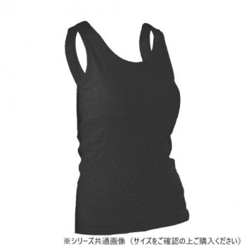 グローバル・ジャパン コットン100％パット付きタンクトップ L-LL ブラック