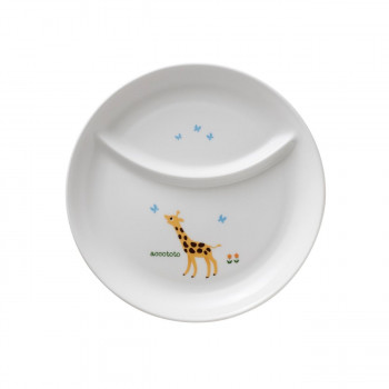 NIKKO(ニッコー) accototo(アッコトト) 子供食器 ひとりごはん皿 20.5cm キリン 8200G-4932