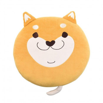 クスグルジャパン おもっちクッション 丸形クッション 柴くん イエロー 10001