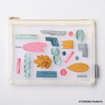 ヒサゴ ムラタトモコ 刺繍メッシュポーチ Harvest(実り) UTN308