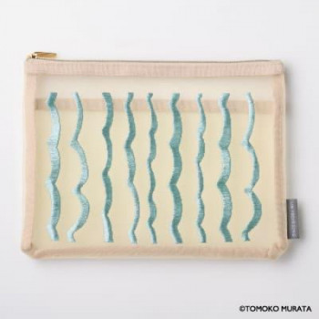 ヒサゴ ムラタトモコ 刺繍メッシュポーチ Ripple(リップル) UTN309